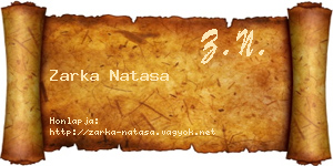 Zarka Natasa névjegykártya